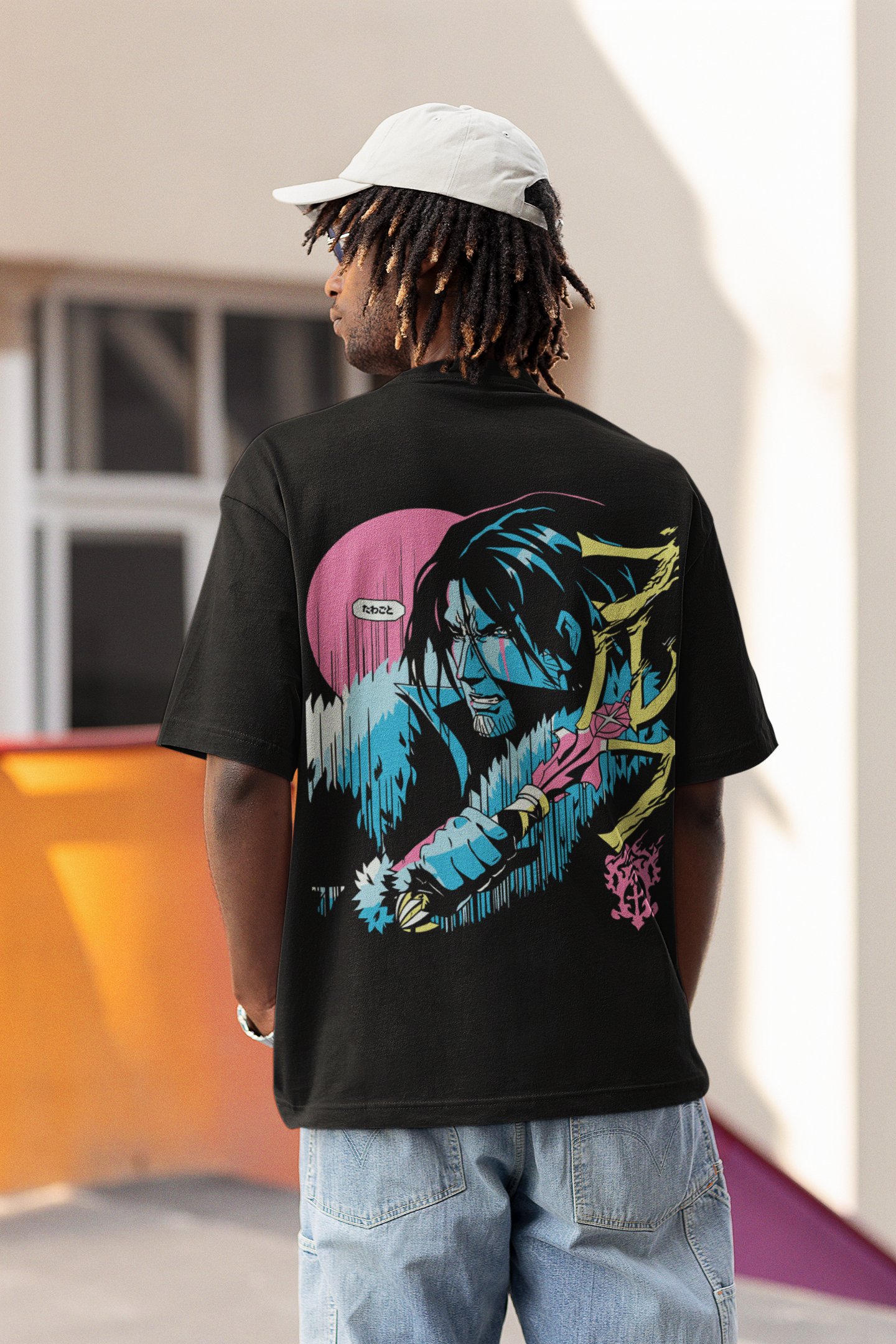 Shadow Warrior Black Oversized Graphic Printed Tshirt