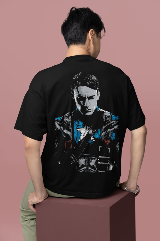 Captain America Shield Oversized Graphic T-Shirt