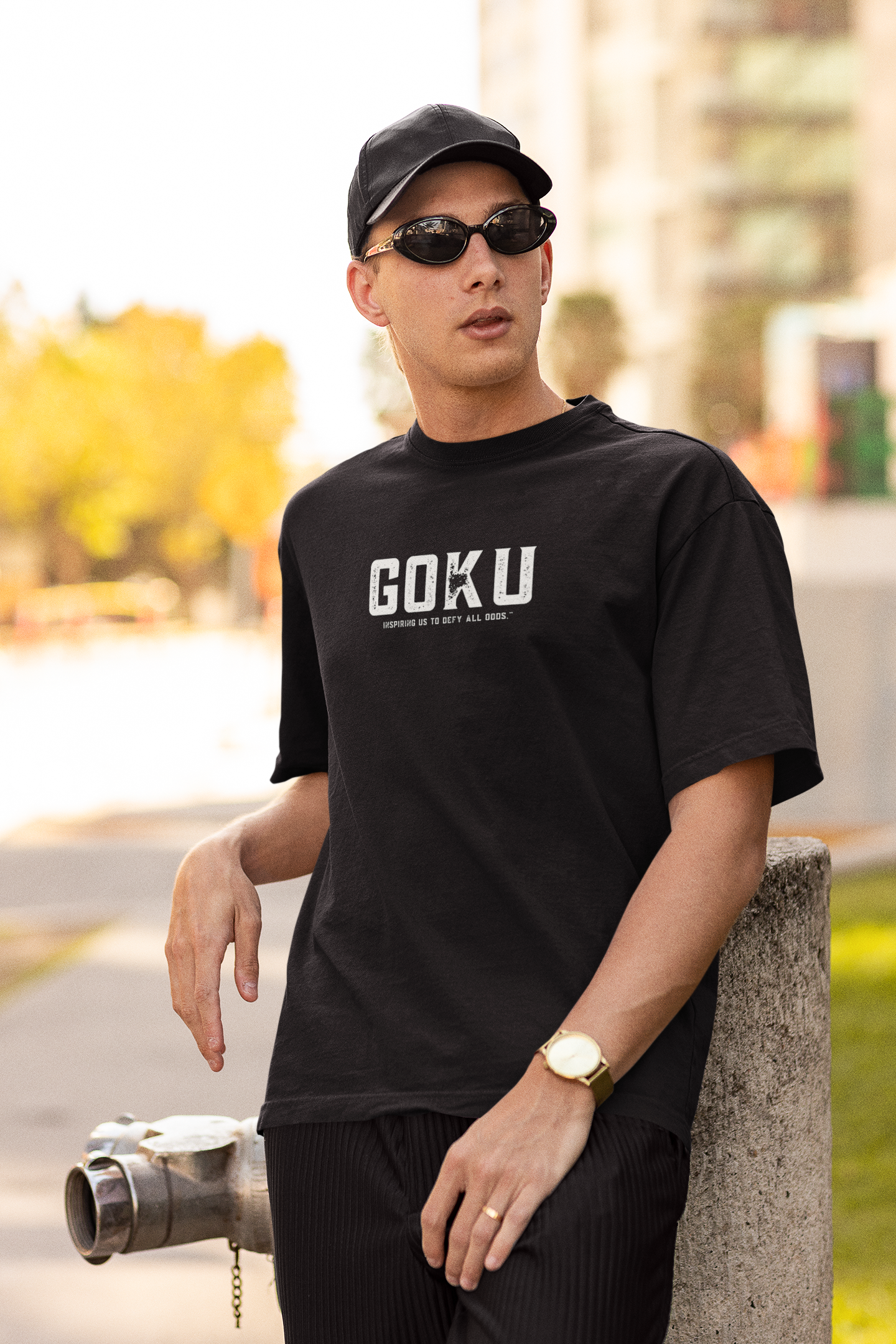 Goku Power Oversized Graphic T-Shirt