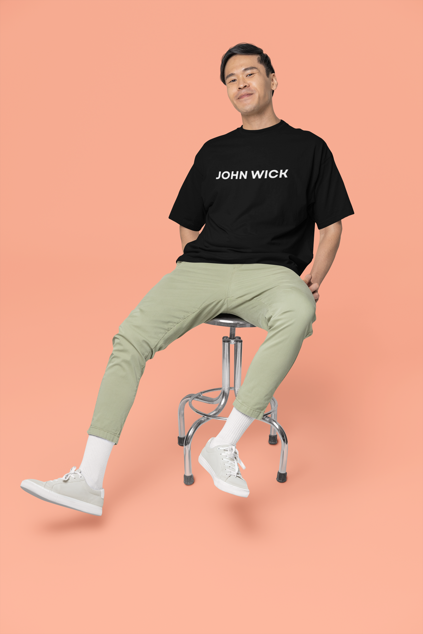 John Wick Black Oversized Graphic Printed Tshirt